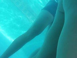 Sexy friend dancing in and out of swimming pool Picture 8
