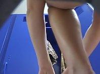 Nice view of her pussy as she dresses up Picture 3