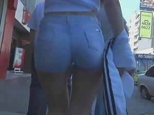 Super sexy girl walks with her big friend as bodyguard Picture 5