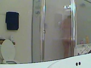 Chubby girl spied in a thorough shower Picture 7