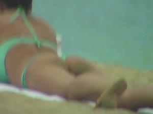 Big tits nearly falling out of bikini top Picture 8