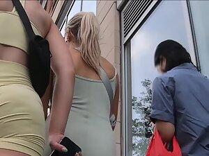 Hot friends both got visible pussy cameltoe Picture 1