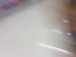 Thong slipped out when she crouched Picture 4