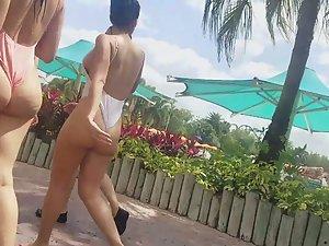 Slut parade at swimming pool Picture 5