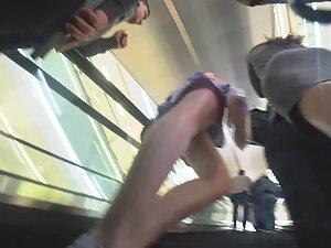 Hot ass and crotch in upskirt of dress with cupcakes Picture 1