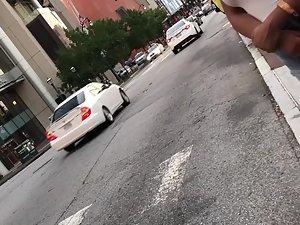 Big boobs spotted on a crosswalk Picture 1