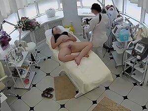 Spying on chubby girl's beauty treatment Picture 5