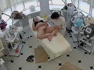 Spying on chubby girl's beauty treatment Picture 6