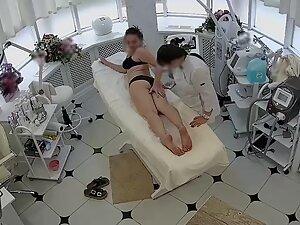 Spying on chubby girl's beauty treatment Picture 7