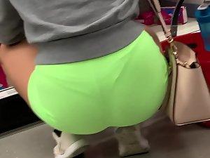 Sexy thong of an attention whore in tight shorts