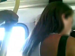 Cute lady felt up during a bus ride Picture 7