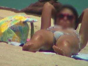 Busted while filming bikini cameltoe Picture 2