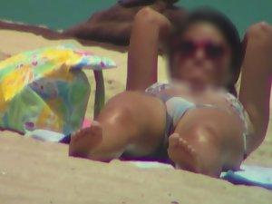 Busted while filming bikini cameltoe Picture 3