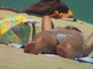 Busted while filming bikini cameltoe Picture 5