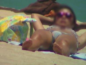 Busted while filming bikini cameltoe Picture 7