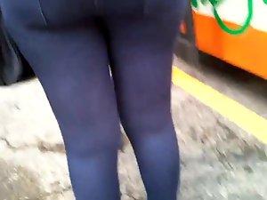 Big round ass in tight jeans pants Picture 6