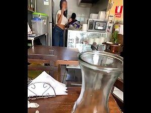 Voyeur is a customer of the hottest waitress ever Picture 5