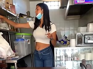 Voyeur is a customer of the hottest waitress ever