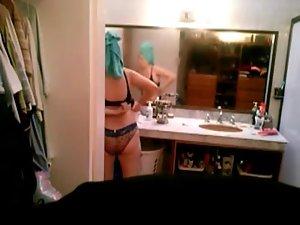 Chubby wife spied with a hidden camera Picture 4