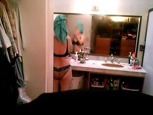 Chubby wife spied with a hidden camera Picture 5