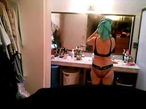 Chubby wife spied with a hidden camera Picture 6