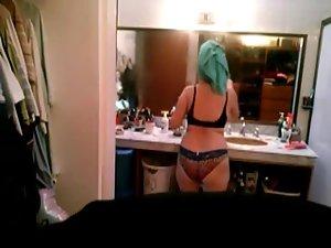 Chubby wife spied with a hidden camera Picture 8