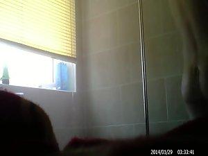 Attractive girl spied nude in the shower Picture 3