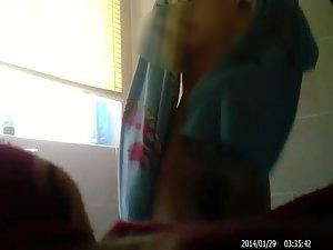 Attractive girl spied nude in the shower Picture 7