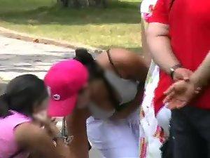 She sat and shown her whale tail Picture 4