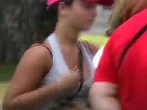 She sat and shown her whale tail Picture 5