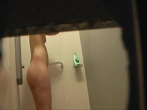 Woman showers with a luffa Picture 8