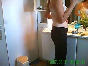 Redhead sister nude on a hidden camera Picture 6