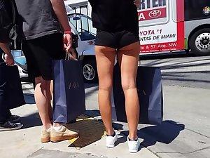 Hot fit girl did shopping with her boyfriend