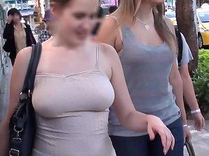 Big boobs and puffy nipples without a bra Picture 2