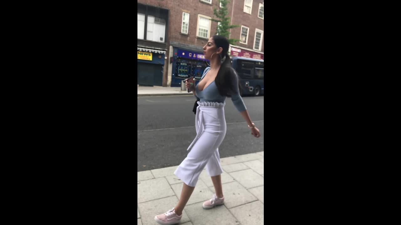 Insane big boobs spotted on the street