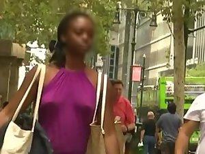 Ebony princess isn't wearing a bra Picture 1