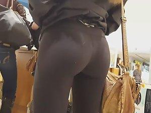 Simply perfect ass in black tights Picture 2