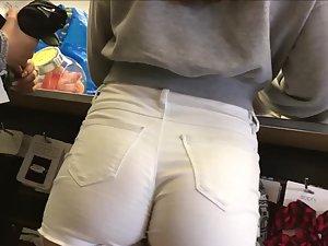 White shorts crawling deep inside perfect ass Picture 7