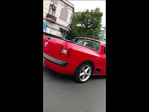 Thick teen ass got a wedgie in tights Picture 7