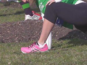 Fit girl stretching in the park Picture 4