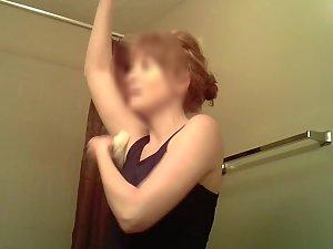 Spying on sister's adorable boobs in bathroom Picture 8