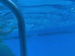 Voyeur peeps on his sexy friend in and out of pool Picture 1