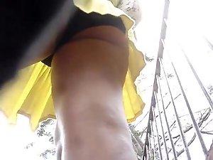 Yellow skirt and black panties Picture 4