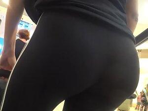 Hot blonde in a sporty black outfit