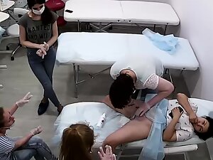 Spying on girls learning how to wax a pussy