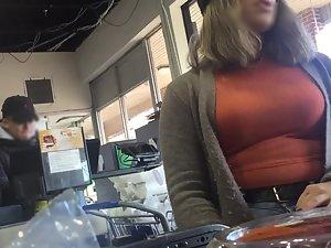 Hot busty cashier with unique style Picture 2