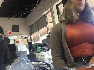 Hot busty cashier with unique style Picture 3