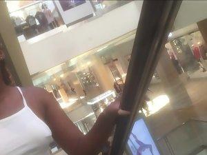 Hard nipples peeking through black girl's top Picture 8