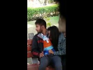 Blowjob in park gets interrupted when people pass by Picture 4