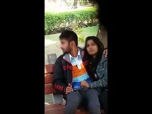 Blowjob in park gets interrupted when people pass by Picture 6